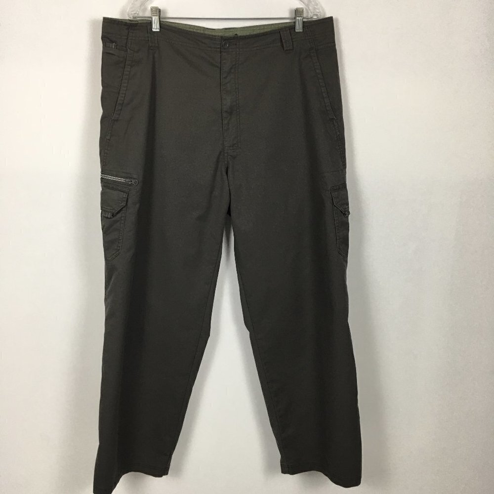 REI Cargo Pants Gray Straight Leg Zip Pocket